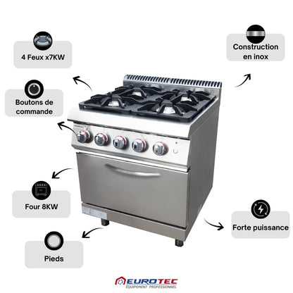Cuisinière Gaz 4 Feux